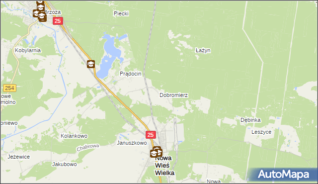 mapa Dobromierz gmina Nowa Wieś Wielka, Dobromierz gmina Nowa Wieś Wielka na mapie Targeo