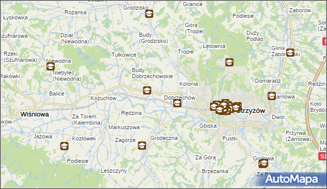 mapa Dobrzechów, Dobrzechów na mapie Targeo