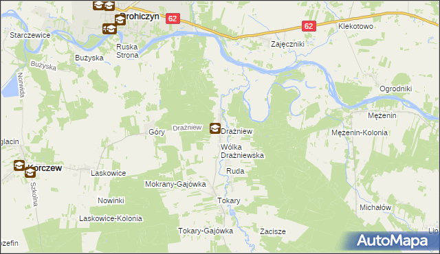 mapa Drażniew, Drażniew na mapie Targeo