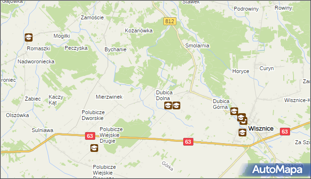 mapa Dubica Dolna, Dubica Dolna na mapie Targeo