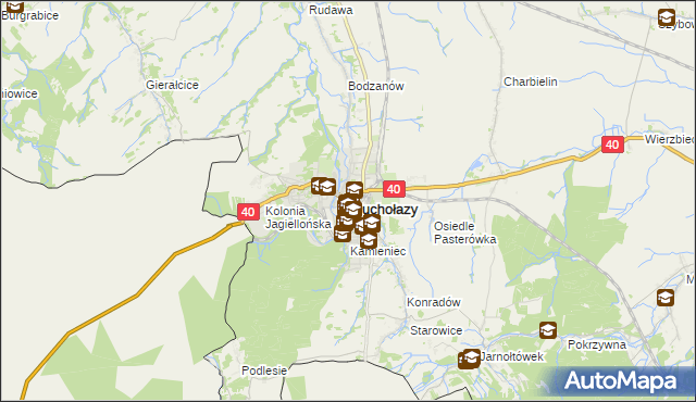 mapa Głuchołazy, Głuchołazy na mapie Targeo