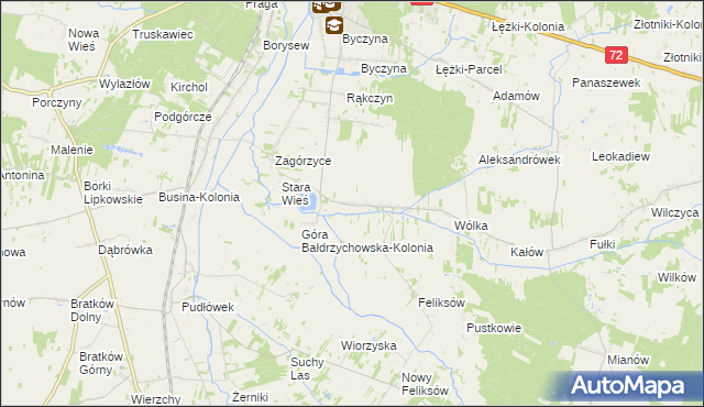 mapa Góra Bałdrzychowska, Góra Bałdrzychowska na mapie Targeo