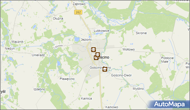 mapa Gościno, Gościno na mapie Targeo