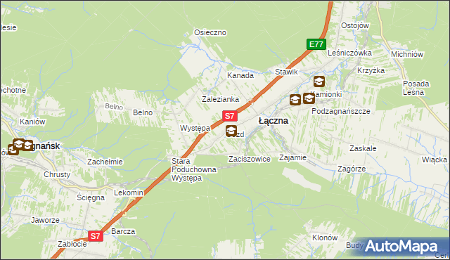 mapa Gózd gmina Łączna, Gózd gmina Łączna na mapie Targeo