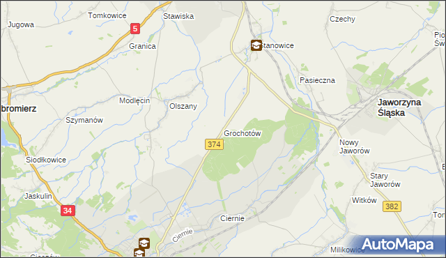 mapa Grochotów, Grochotów na mapie Targeo