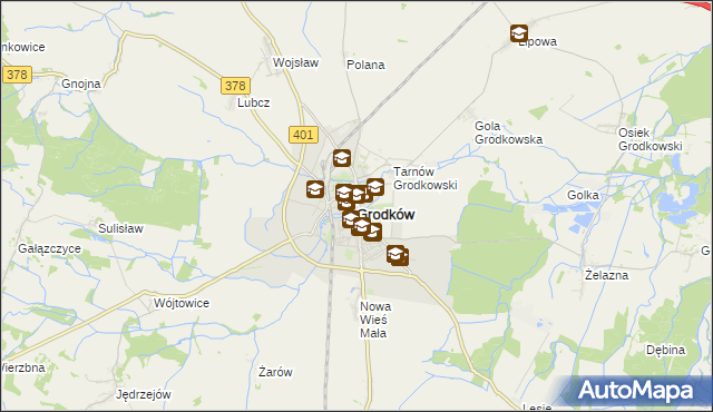 mapa Grodków powiat brzeski, Grodków powiat brzeski na mapie Targeo