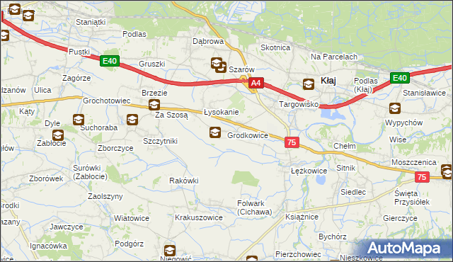 mapa Grodkowice, Grodkowice na mapie Targeo