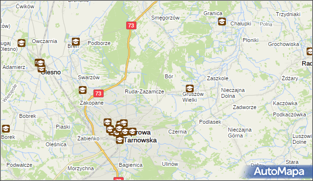 mapa Gruszów Mały, Gruszów Mały na mapie Targeo