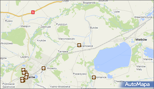 mapa Imbramowice gmina Żarów, Imbramowice gmina Żarów na mapie Targeo