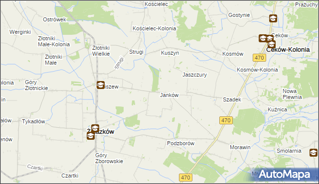 mapa Janków gmina Żelazków, Janków gmina Żelazków na mapie Targeo