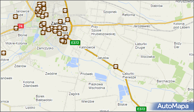 mapa Jatutów, Jatutów na mapie Targeo