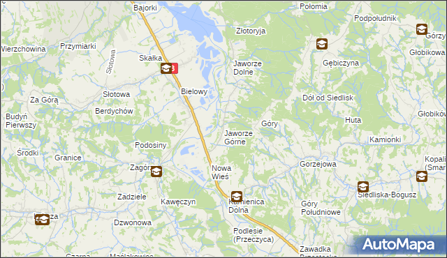 mapa Jaworze Górne, Jaworze Górne na mapie Targeo