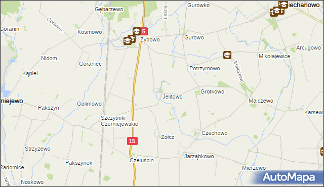 mapa Jelitowo, Jelitowo na mapie Targeo