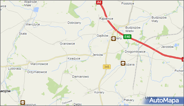mapa Jenków, Jenków na mapie Targeo