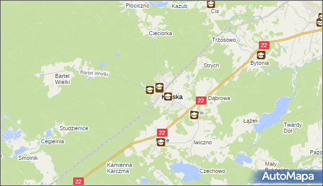 mapa Kaliska powiat starogardzki, Kaliska powiat starogardzki na mapie Targeo