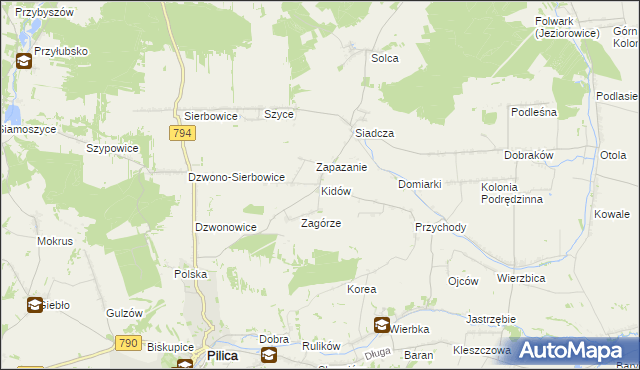 mapa Kidów, Kidów na mapie Targeo