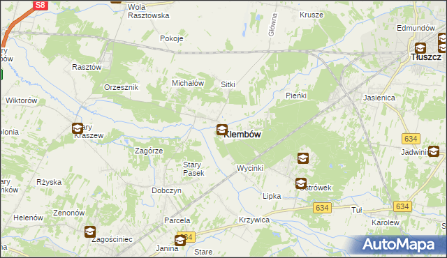 mapa Klembów, Klembów na mapie Targeo