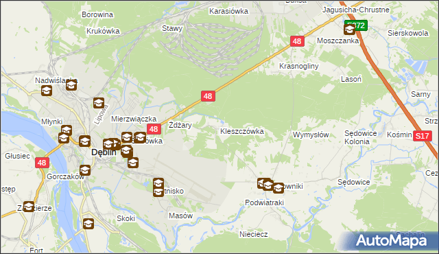 mapa Kleszczówka, Kleszczówka na mapie Targeo