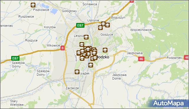 mapa Kłodzka, Kłodzko na mapie Targeo