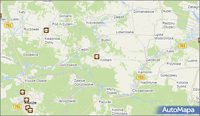 mapa Kolbark, Kolbark na mapie Targeo