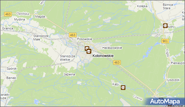mapa Kolonowskie, Kolonowskie na mapie Targeo