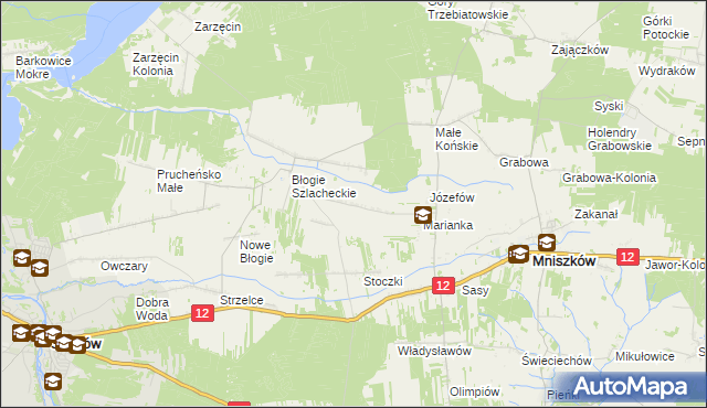mapa Konstantynów gmina Mniszków, Konstantynów gmina Mniszków na mapie Targeo