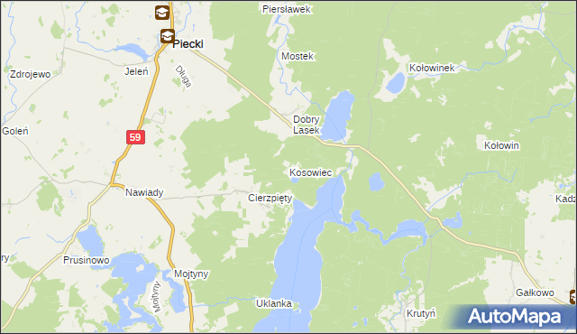 mapa Kosowiec, Kosowiec na mapie Targeo