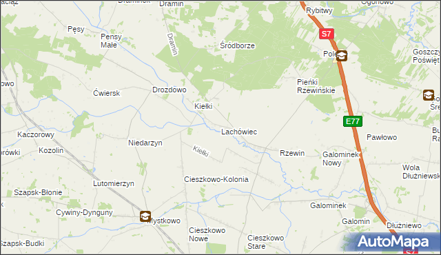 mapa Lachówiec, Lachówiec na mapie Targeo
