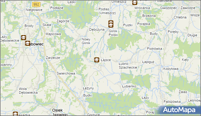 mapa Łajsce, Łajsce na mapie Targeo