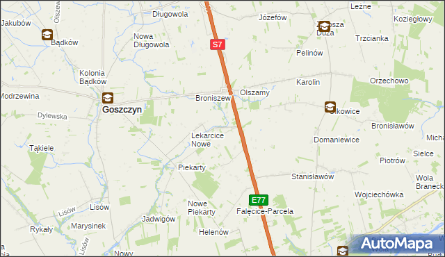 mapa Lekarcice Stare, Lekarcice Stare na mapie Targeo