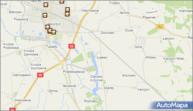 mapa Łojewo gmina Inowrocław, Łojewo gmina Inowrocław na mapie Targeo