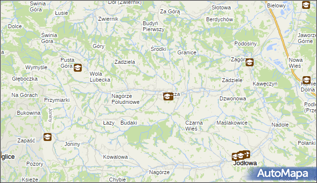 mapa Lubcza gmina Ryglice, Lubcza gmina Ryglice na mapie Targeo