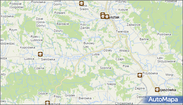 mapa Lubla, Lubla na mapie Targeo