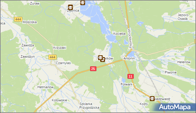 mapa Ludwików gmina Przygodzice, Ludwików gmina Przygodzice na mapie Targeo