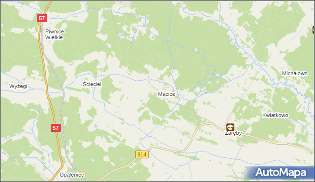 mapa Mącice, Mącice na mapie Targeo