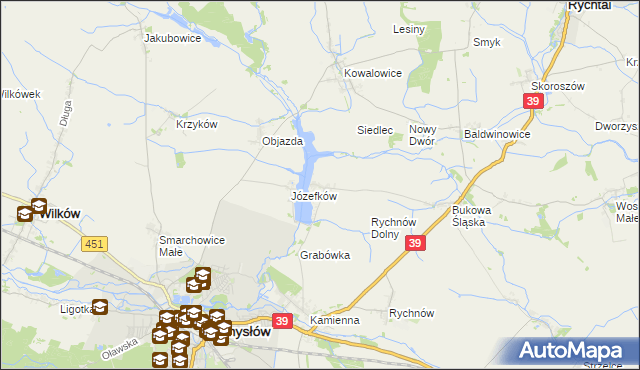 mapa Michalice, Michalice na mapie Targeo