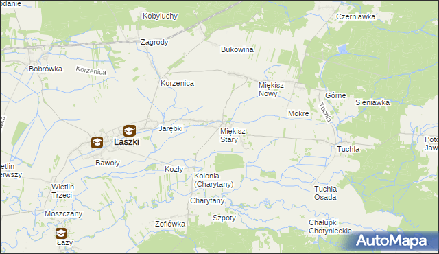 mapa Miękisz Stary, Miękisz Stary na mapie Targeo