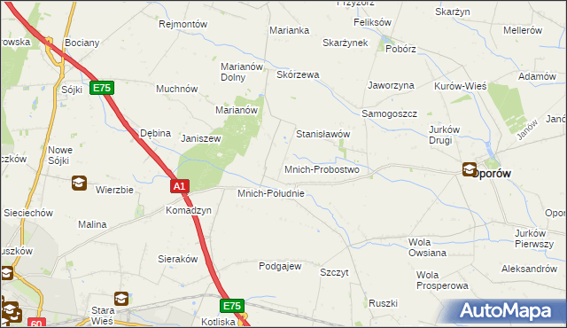 mapa Mnich-Probostwo, Mnich-Probostwo na mapie Targeo