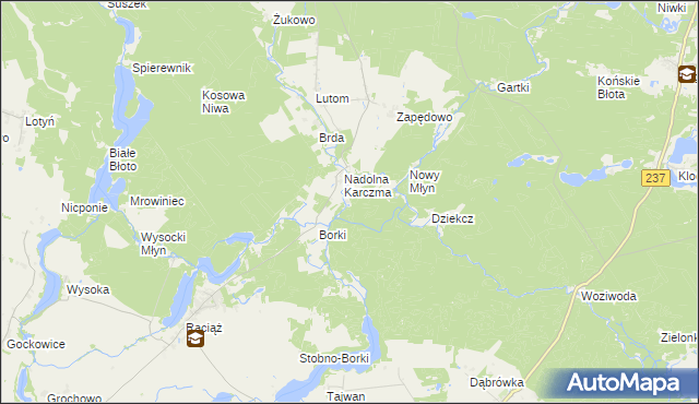 mapa Nadolnik gmina Tuchola, Nadolnik gmina Tuchola na mapie Targeo