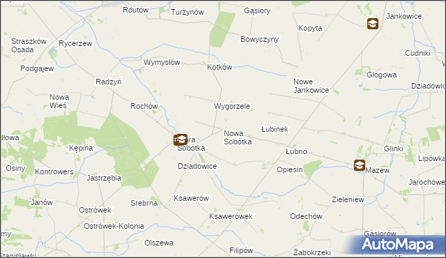 mapa Nowa Sobótka, Nowa Sobótka na mapie Targeo