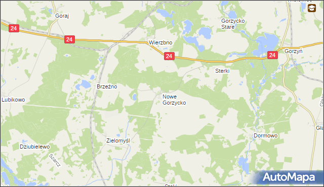 mapa Nowe Gorzycko, Nowe Gorzycko na mapie Targeo