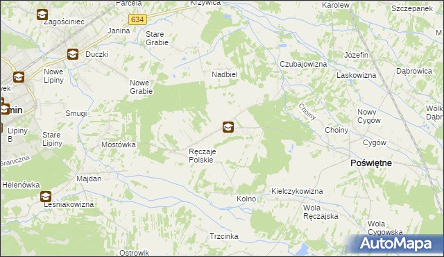 mapa Nowe Ręczaje, Nowe Ręczaje na mapie Targeo