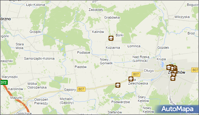 mapa Nowy Goniwilk, Nowy Goniwilk na mapie Targeo