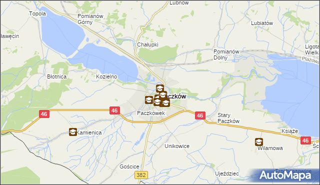 mapa Paczków powiat nyski, Paczków powiat nyski na mapie Targeo