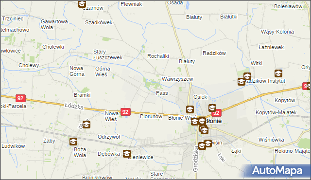 mapa Pass, Pass na mapie Targeo