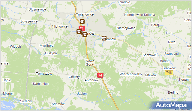 mapa Paszkowice, Paszkowice na mapie Targeo