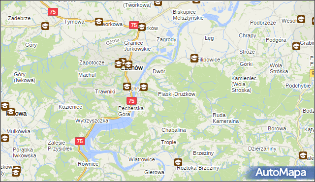 mapa Piaski-Drużków, Piaski-Drużków na mapie Targeo