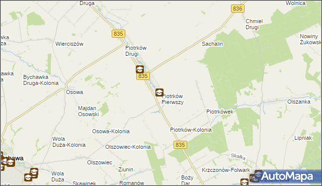 mapa Piotrków Pierwszy, Piotrków Pierwszy na mapie Targeo