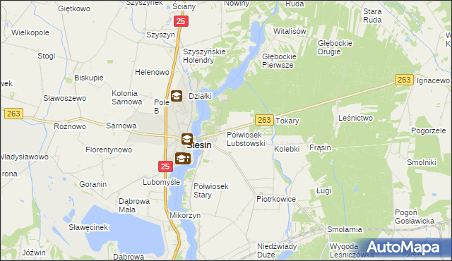 mapa Półwiosek Lubstowski, Półwiosek Lubstowski na mapie Targeo