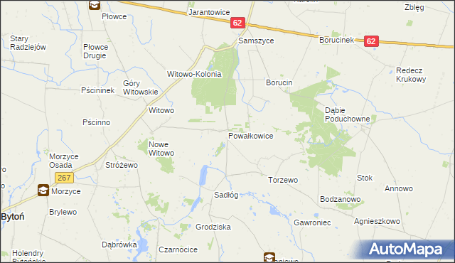 mapa Powałkowice, Powałkowice na mapie Targeo